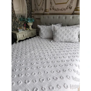 Lal Tasarım Çeyiz Lal Home Ponpon Pamuklu 3 Parça Pike Takımı