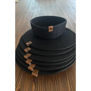 6'lı Supla Amerikan Servis Tabak Altlığı 31 Cm+1 Adet Ekmeklik Sepet 18 cm
