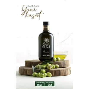 Yeni Hasat Gaia Oliva Premium Ayvalık 500 ml Erken Hasat Natürel Sızma Zeytinyağı