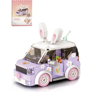 Loz Mini Block Serisi/ Mor Araba -LZ4208 (242 Parça) Oyuncak Yapım Seti
