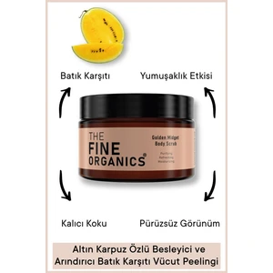 The Fine Organics Minyatür Altın Karpuz Özlü Besleyici ve Arındırıcı Batık Karşıtı Vücut Peelingi 300 gr