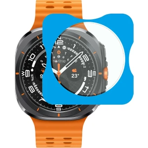 Novstrap Samsung Galaxy Watch 7 Ultra 47MM ile Uyumlu Ekran Koruyucu Temperli Cam Uygulama Aparatlı