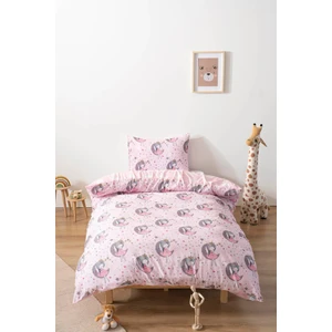 Ay Kızı Pudra Çift Taraflı Çocuk Nevresim Takımı 160 x 220 cm