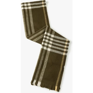 Ekose Atkı Uzun Püskül Detaylı