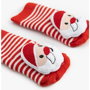 Yılbaşı Temalı Noel Baba Aplikeli Çorap