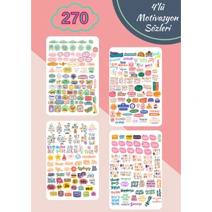 Etiketçi Paşa Ingilizce Motivasyon Sözleri Yazıları Sticker - Öğretmen Öğrenci -AJANDA-DEFTER-GÜNLÜK-270 Adet (A5)