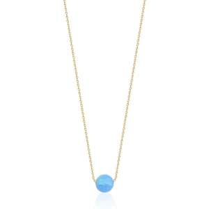 Fiyonk Kuyumculuk 14 Ayar Altın Turkuaz Opal Kolye