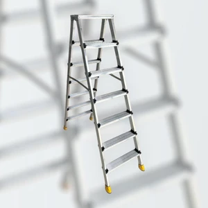 7+7 Alüminyum Çift Çıkışlı Merdiven