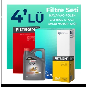 Renault Clio 1.0 Benzin TCe Filtre Bakım Seti Castrol Motor Yağlı (2019-2024) 4 Lü