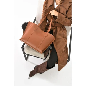 Byeduu Büyük Fermuarlı Çıtçıt Kapamalı Büyük Omuz Çantası