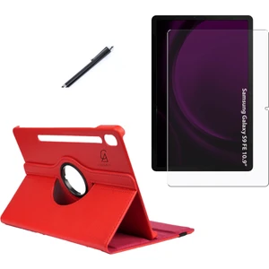Samsung Galaxy Tab S9 Fe SM-X510 Kılıf Birebir Uyumlu Dönebilen Kılıf + Ekran Koruyucu + Kalem
