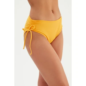 2513 Sarı Yanı Büzgülü Ipli Bikini Altı