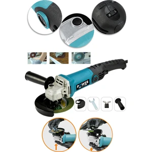 Power Black 550 W 125 mm Bakır Sargılı Spiral Avuç Içi Kesme ve Ahşap Metal Kesme Taşlama Makinası