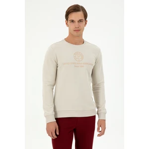 U.S. Polo Assn. Erkek Taş Sweatshirt 50293424-VR049