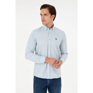 U.S. Polo Assn. Erkek Açık Mavi Gömlek Desenli 50296626-VR003