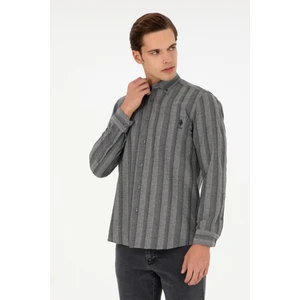 U.S. Polo Assn. Erkek Gri Gömlek Desenli 50293467-VR024