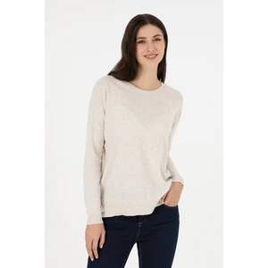 U.S. Polo Assn. Kadın Taş Melanj Kazak /Triko 50288951-VR225