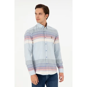 U.S. Polo Assn. Erkek Koyu Mavi Gömlek Desenli 50291255-VR032