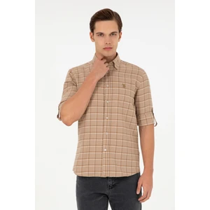 U.S. Polo Assn. Erkek Kum Gömlek Desenli 50296615-VR085