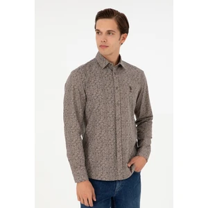 U.S. Polo Assn. Erkek Kum Gömlek Desenli 50296608-VR085