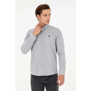 U.S. Polo Assn. Erkek Gri Gömlek Desenli 50296626-VR024