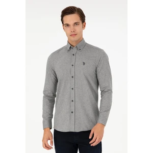 U.S. Polo Assn. Erkek Antrasit Gömlek Desenli 50296626-VR006
