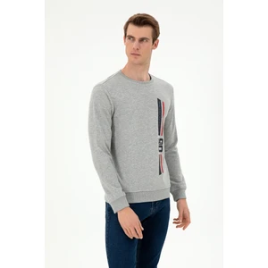 U.S. Polo Assn. Erkek Gri Melanj Sweatshirt 50293441-VR109
