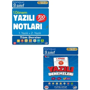 Tonguç Akademi 9. Sınıf Yazılı Notları 1. Dönem Yazılı Notları - Yazılı Denemeleri 2'li Set