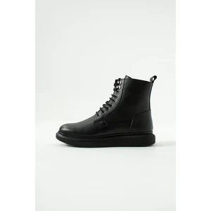 King Shoes Büyük Numara Siyah Bot