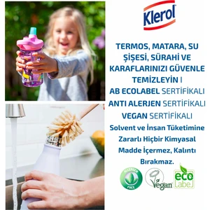 KLEROL Bulaşık Yıkama ve Yüzey Temizlik Spreyi Anti Alerjik, Alkolsüz, Vegan, Ecolabel, Helal Sertifikalı