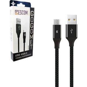 Gogomet Şarj Kablosu Micro 2.0A 1 Metre Örgülü