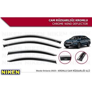 Skoda Octavia 2023 ve Sonrası  Kromlu Cam Rüzgarlığı