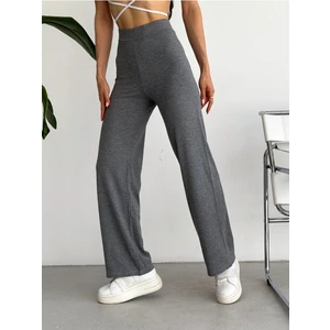 Luxwommen Geniş Paça Fitilli Kaşkose Yüksek Bel Pantolon-Eşofman