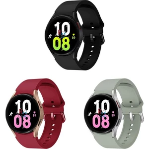 Redmud Teknoloji Samsung Galaxy Watch 4 5 Pro 6 7 Seri 40 44MM Classic 42 43 45 46 47MM 3lü Set Silikon Kordon