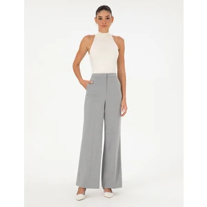 Pierre Cardin Kadın Gri Palazzo Kumaş Pantolon 50302508-Vr024