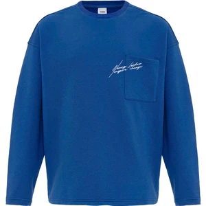 Cep Detaylı Oversıze Sweatshırt Saks