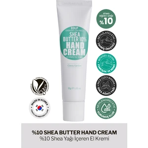 %10 Shea Yağı Içeren Yoğun Nemlendirici El Kremi Derma Factory Shea Butter Hand Cream 30ML