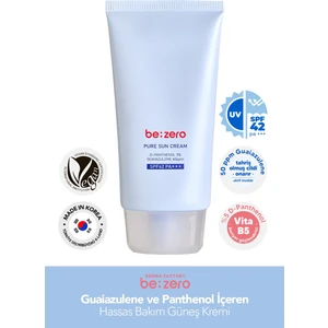Derma Factory Hassas Ciltler İçin Azulen ve Panthenol İçeren Güneş Kremi - Derma Factory Be Zero Pure Sun Cream 80 gr