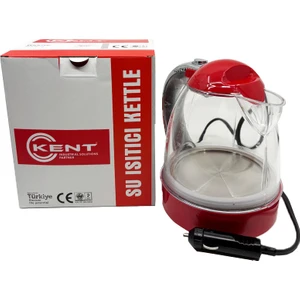 24 Volt Araç Içi Oto Su Isıtıcı Kettle Çaydanlık 1 Lt  Kırmıızı