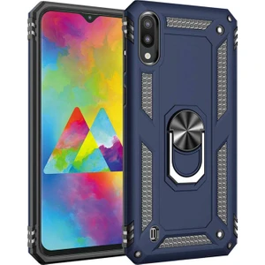 Samsung Galaxy M10 (M105G) Yüzüklü Tank Kılıf Lacivert