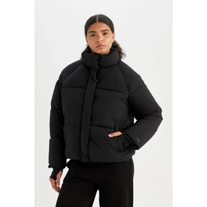 DeFactoFit Su İtici Puffer Şişme Mont Dik Yaka Fermuarlı Çıtçıtlı Cepli A1550AX24WN