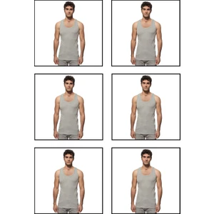 Özkan Underwear Özkan 0113 6'lı Paket Erkek Çocuk Ribana  Pamuklu Garson Boy Esnek Rahat Kalın Askılı Atlet