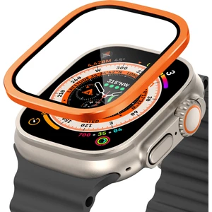 Apple Watch Ultra 49MM Uyumlu Metal Çerçeveli Ekran Koruyucu