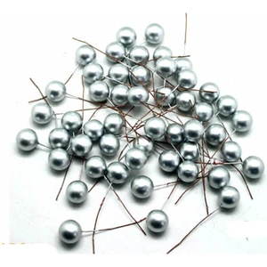 Yılbaşı Ağaç Süsü Telli Top Gümüş 0,5Cm 50Li