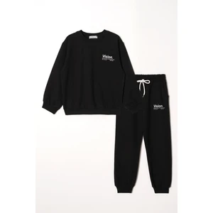 Vision Baskılı Erkek Çocuk Siyah Renk Eşofman Takım