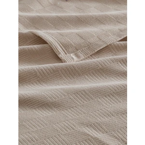 Vessino Home Pike Çift Kişilik %100 Pamuk Küçük Dama Desenli Yatak Örtüsü Otel Tipi Lüx Pike Takımı Beyaz