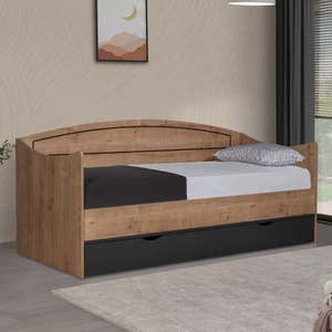 Karyola, Soft Çekmeceli Karyola 90X200 - Ceviz/gri