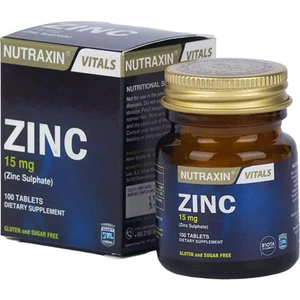 Zinc Sulphate Çinko Sülfat İçeren Takviye Edici Gıda 15 Mg 100 Tablet