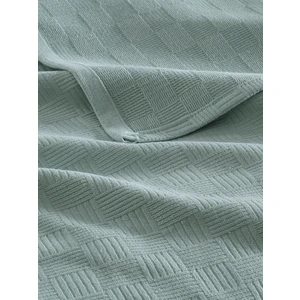 Vessino Home Pike Çift Kişilik %100 Pamuk Küçük Dama Desenli Yatak Örtüsü Otel Tipi Lüx Pike Takımı Beyaz