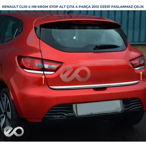 Ebal Oto Renault Clio 4 Hb Krom Stop Alt Çıta 4 Prç  2012-2018 P.Çelik
